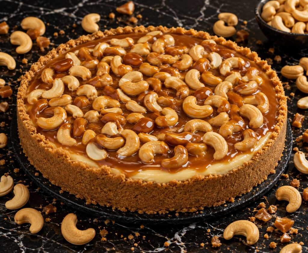 Tartă cu caju și caramel